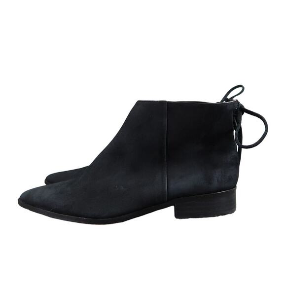 Splendid Shoes Womens 6 Bootie Niva Black Suede Leather Pointed Toe Ankle Boots - Picture 5 of 16